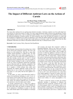 The Impact of Different Antitrust Laws on the Actions of Cartels