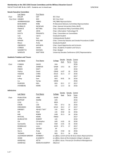 Students are in mixed case 3/30/2016 Senate Executive Committee