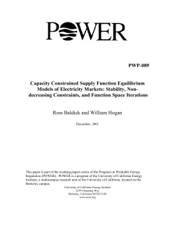 Capacity Constrained Supply Function Equilibrium Models of