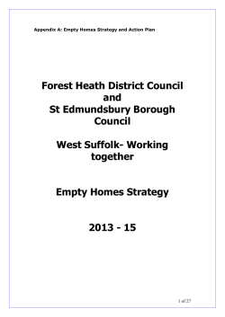 Empty Homes Strategy - West Suffolk Councils