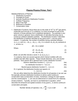I) Plasma Physics Primer Part I