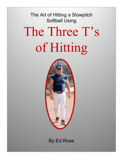 The Three T`s of Hitting - Florida Senior Sports Association