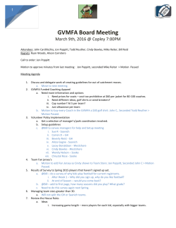 Minutes March 9th - Greater Victoria Minor Football