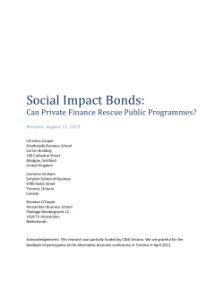 Social Impact Bonds