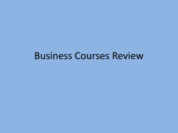Business Courses Review