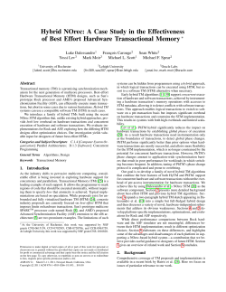 Hybrid NOrec: A Case Study in the Effectiveness of Best Effort