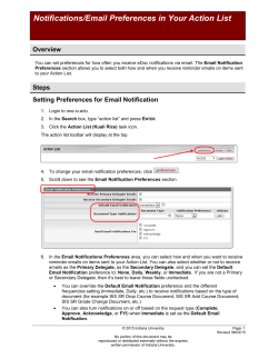 Setting Action List Email Preferences - IU IT Training