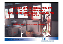 the first year of obligatory bvd control in germany &ndash; diagnostic