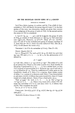 ON THE MODULAR GROUP RING OF A &pound;