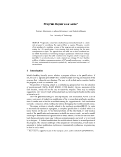 Program Repair as a Game