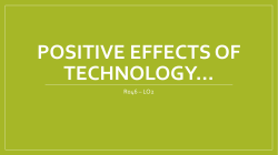 Positive effects of technology*