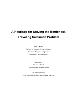 A Heuristic for Solving the Bottleneck Traveling Salesman Problem