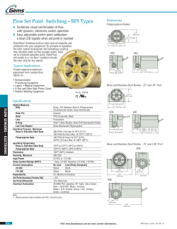 Flow Set Point Switching &ndash; RFS Types