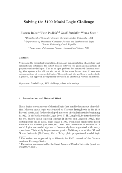 Solving the $100 Modal Logic Challenge
