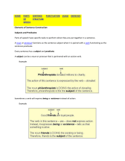 Sentence Structure Issues