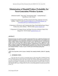Minimization of Handoff Failure Probability for Next