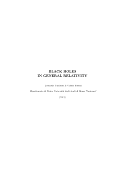 BLACK HOLES IN GENERAL RELATIVITY
