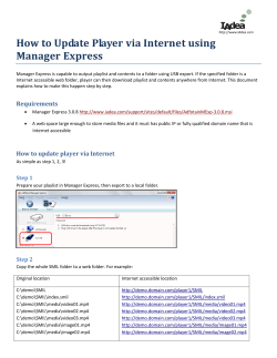 How to Update Player via Internet using Manager
