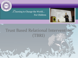 Trust Based Relational Intervention (TBRI)
