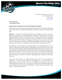 Buffalo`s Queen City Roller Girls PLAYOFFS DOUBLE HEADER