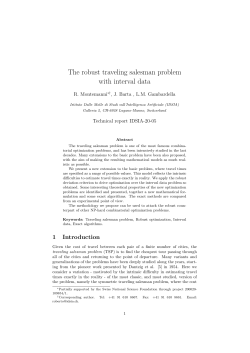 The robust traveling salesman problem with interval data
