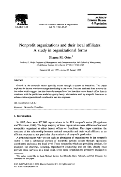 Nonprofit organizations and their local affiliates