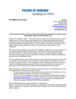 Press Release 3-6-2012 - Arizona Action Coalition