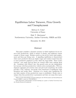 Equilibrium Labor Turnover, Firm Growth and Unemployment