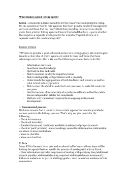 Draft scoring criteria