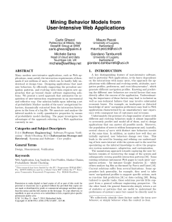 Mining Behavior Models from User-Intensive