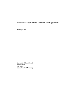 Network Effects in the Demand for Cigarettes