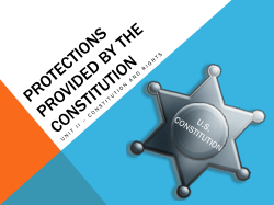 Protections Provided by the Constitution