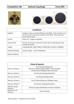Competition 100 National Long Range Prone Rifle Conditions