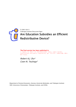 Are Education Subsidies an Efficient Redistributive Device?