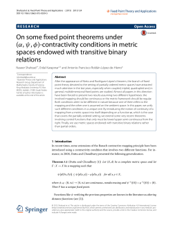 On some fixed point theorems under