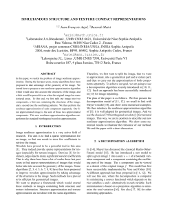 Simultaneous structure and texture compact representation