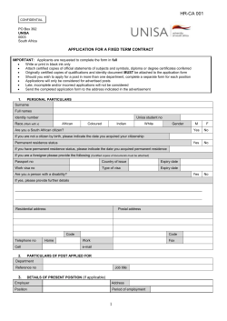 Fixed term contract application