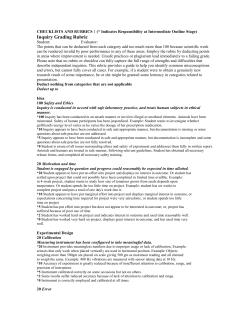 Inquiry Rubric (intermediate stage)