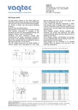 1 ISO Flange system The ISO ange, de ned by ISO 1609 (1986) and