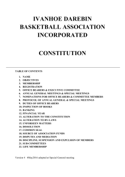 ivanhoe darebin basketball association incorporated constitution