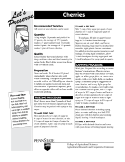 Let`s Preserve Cherries-Penn State - Cornell Cooperative Extension