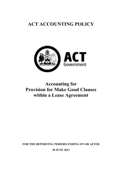 Accounting for Provision for Make Good Clauses within a Lease