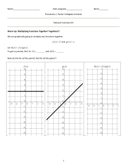 Name: Date assigned: Band:______ Precalculus | Packer Collegiate