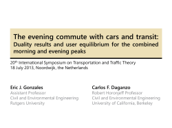 The Evening Commute with Cars and Transit