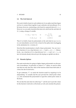 3.4 The Unit Interval 3.5 Hermite Splines