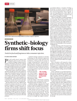 Synthetic-biology firms shift focus