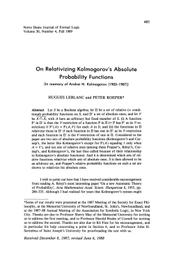 On Rel&alpha;tivizing Kolmogorov`s Absolute Probability