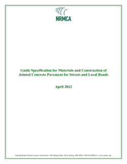Section 32 13 13.51 Concrete Pavement for SLR Applications