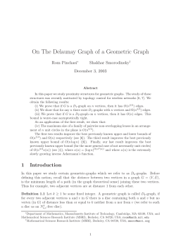 On The Delaunay Graph of a Geometric Graph