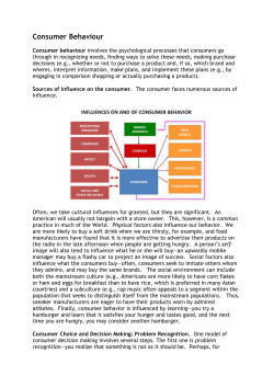 Consumer Behavior Summary